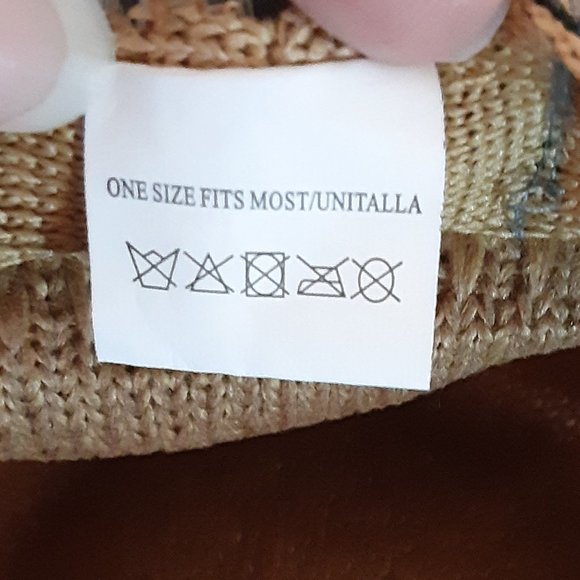 Scala Pronto tan woven floppy hat w Brown Thin Hatband - Picture 10 of 10